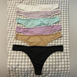6 Secret Treasure cotton thongs